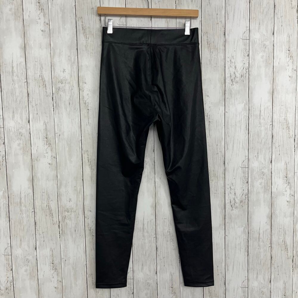 Ci Sono Vegan Leather Skinny Pants Black High Rise Slim Leggings Moto Small